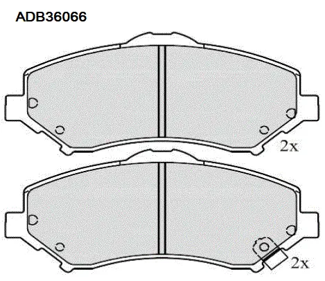 Тормозные колодки дисковые, комплект ALLIED NIPPON Z7Y6 30 1441279265 ADB36066