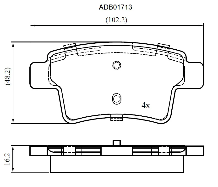 Тормозные колодки дисковые, комплект ALLIED NIPPON ADB01713 S3O TF 1441279301