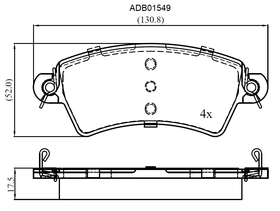 Тормозные колодки дисковые, комплект ALLIED NIPPON F IVSP ADB01549 1441279315