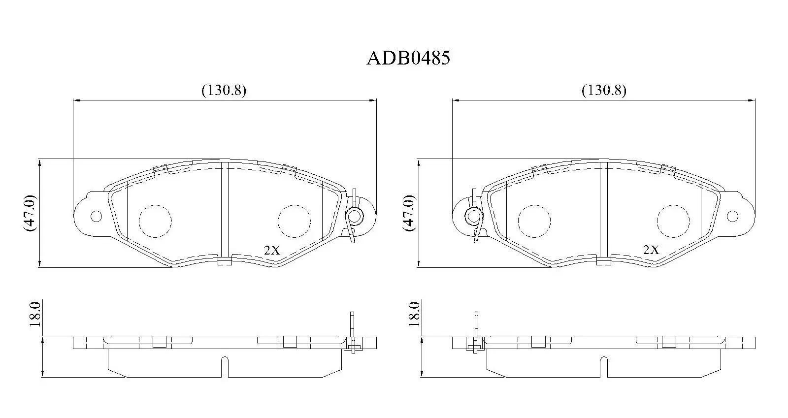 Тормозные колодки дисковые, комплект ALLIED NIPPON 0Y WM8 1441279335 ADB0485 изображение 0