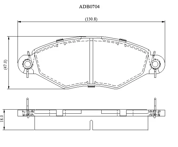 Тормозные колодки дисковые, комплект ALLIED NIPPON Q FCH0BM ADB0704 1441279338 изображение 0