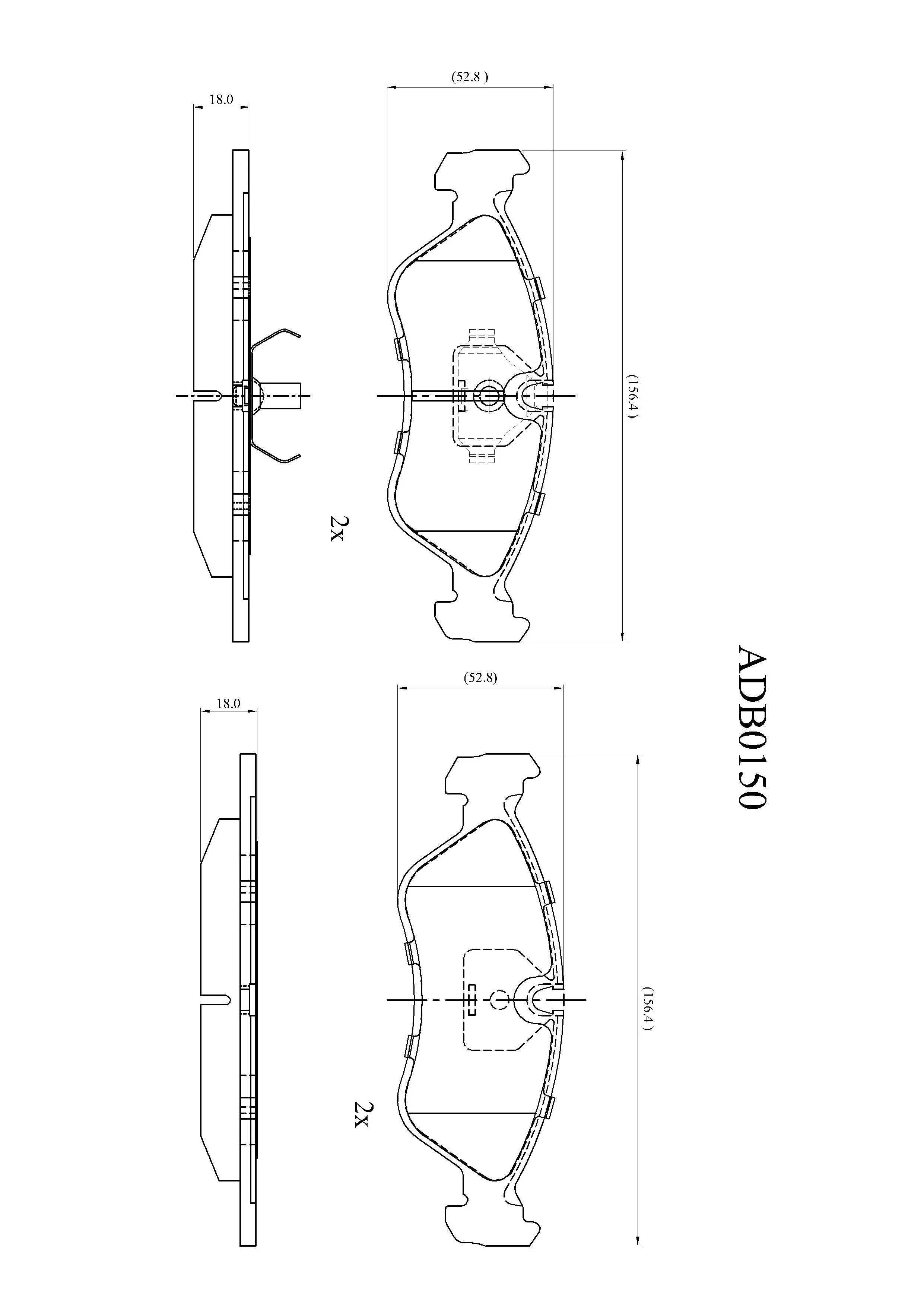 Тормозные колодки дисковые, комплект ALLIED NIPPON 1441279386 BDE UQJ9 ADB0150