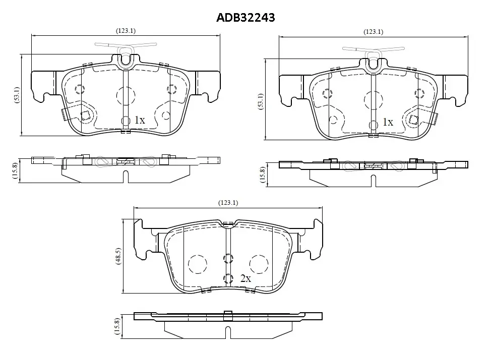 Тормозные колодки дисковые, комплект ALLIED NIPPON 1441279403 N30HI 09 ADB32243 изображение 0