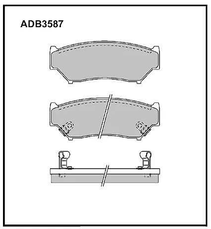 Тормозные колодки дисковые, комплект ALLIED NIPPON 1420939937 ADB3587 BP8OI T изображение 0
