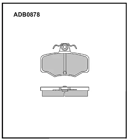 Тормозные колодки дисковые, комплект ALLIED NIPPON ADB0878 1422913631 V FBQQF