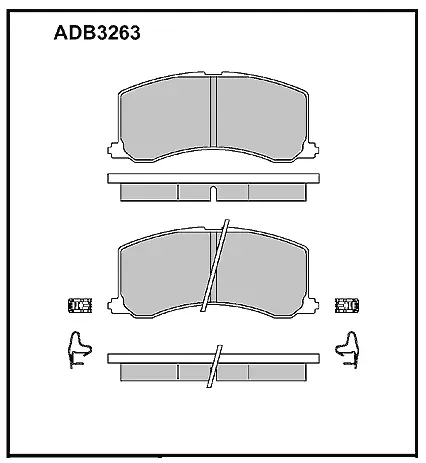 Тормозные колодки дисковые, комплект ALLIED NIPPON Q7 D9O ADB3263 1441279421 изображение 0