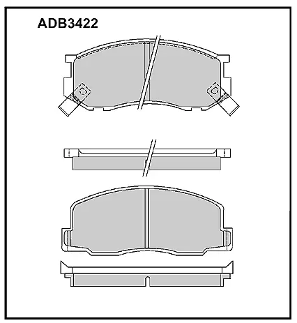 Тормозные колодки дисковые, комплект ALLIED NIPPON ADB3422 1420935118 4V JO3Q0 изображение 0