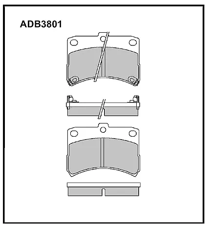 Тормозные колодки дисковые, комплект ALLIED NIPPON ADB3801 JQ4 5P8 1441279465