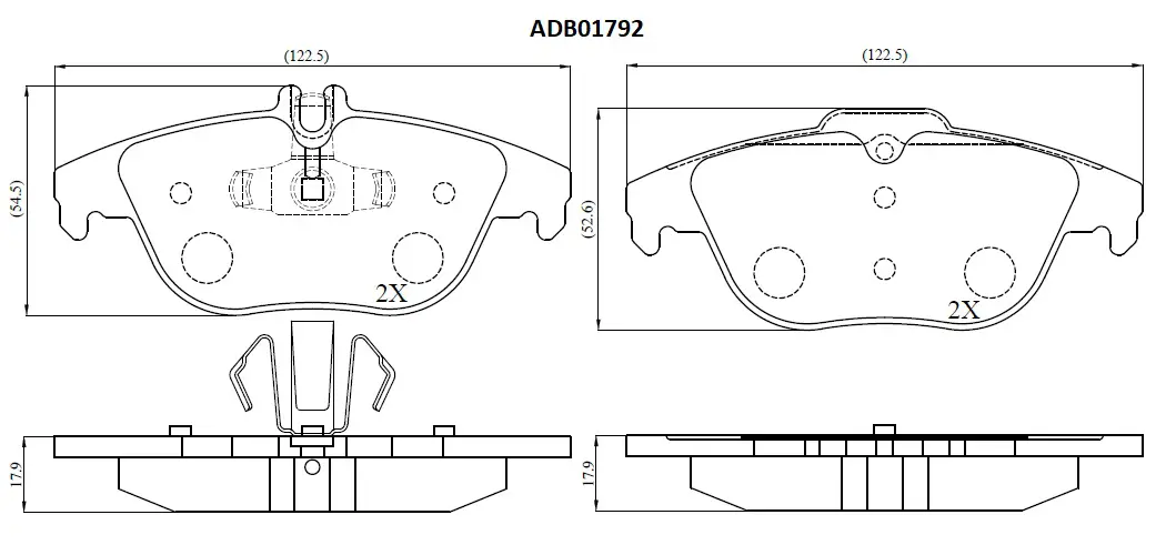 Тормозные колодки дисковые, комплект ALLIED NIPPON ADB01792 79 5M9 1441279488 изображение 0
