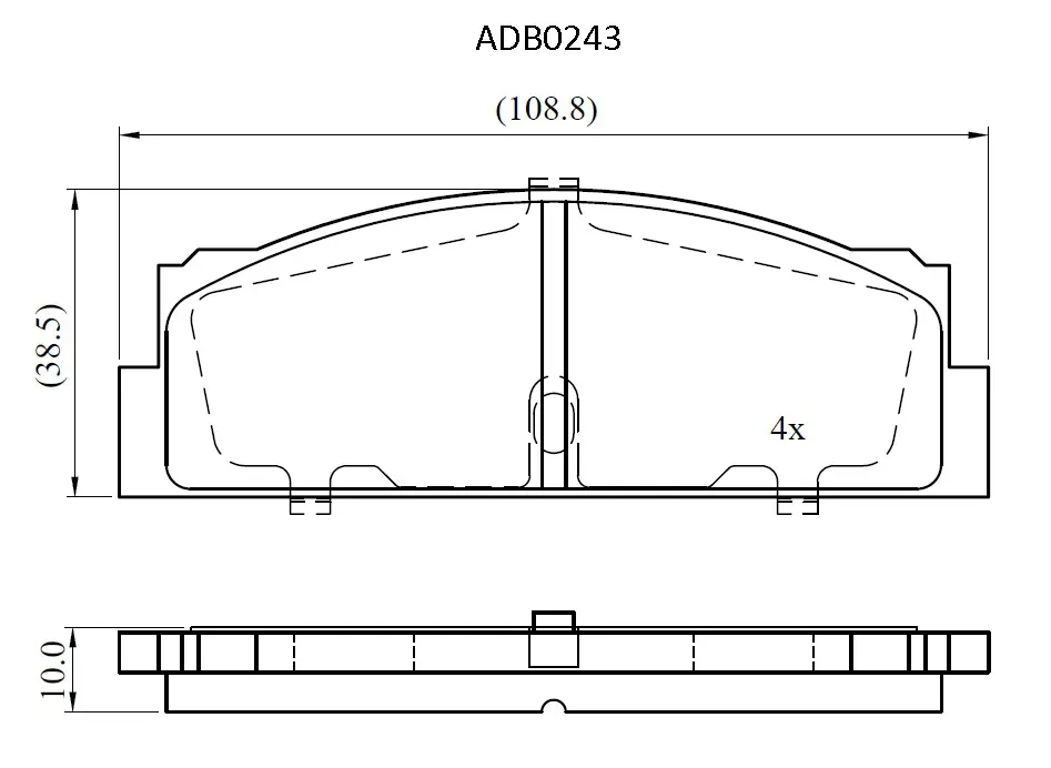 Тормозные колодки дисковые, комплект ALLIED NIPPON ADB0243 1441279511 RXMZ H изображение 0