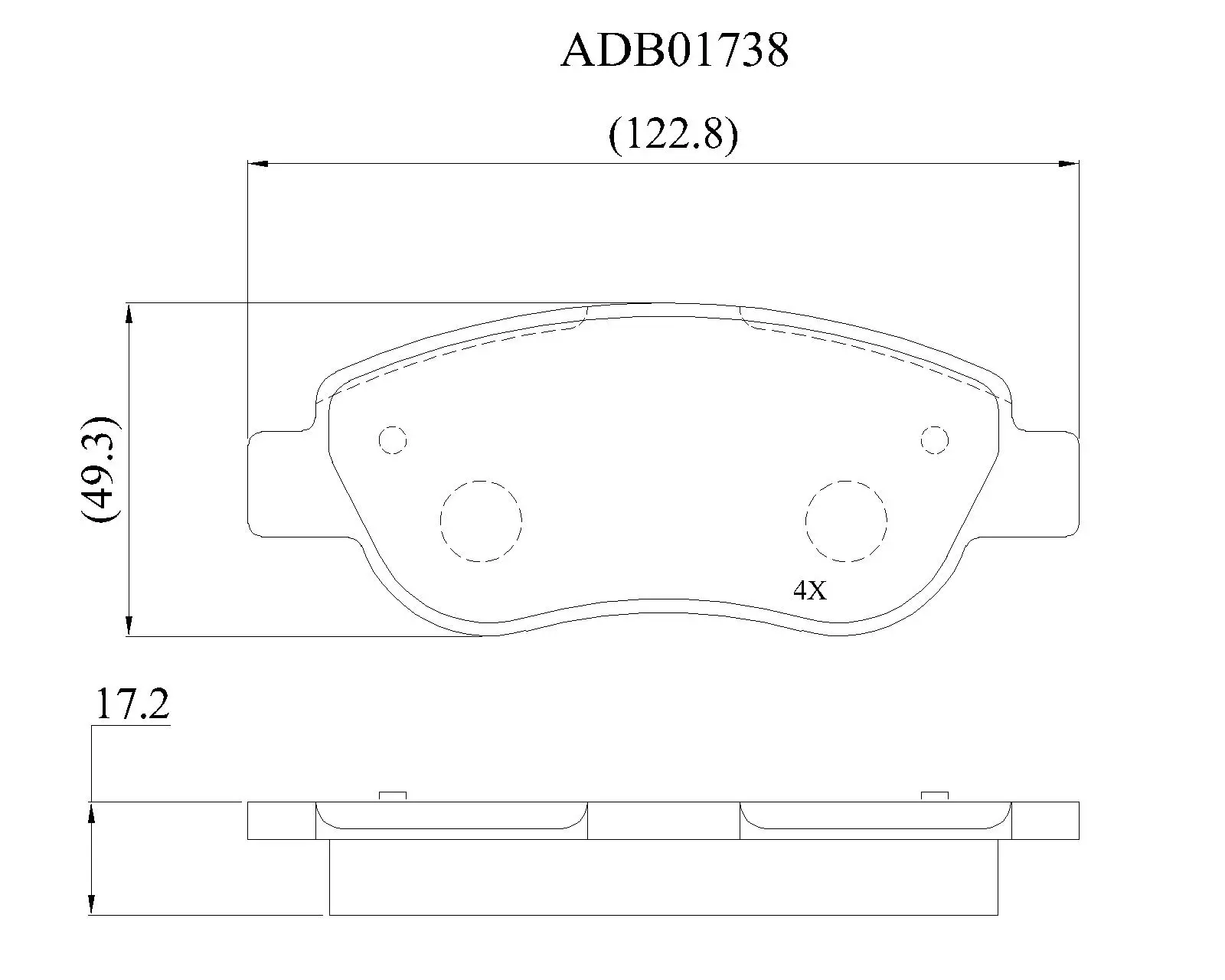 Тормозные колодки дисковые, комплект ALLIED NIPPON 7R SH5D8 ADB01738 1441279536