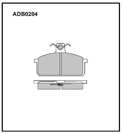Тормозные колодки дисковые, комплект ALLIED NIPPON 1441279541 ADB0204 F 5FP9RE изображение 0