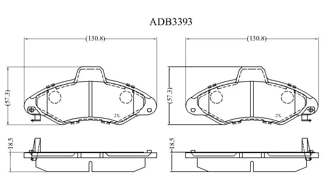 Тормозные колодки дисковые, комплект ALLIED NIPPON ASR9 NR 1441279559 ADB3393