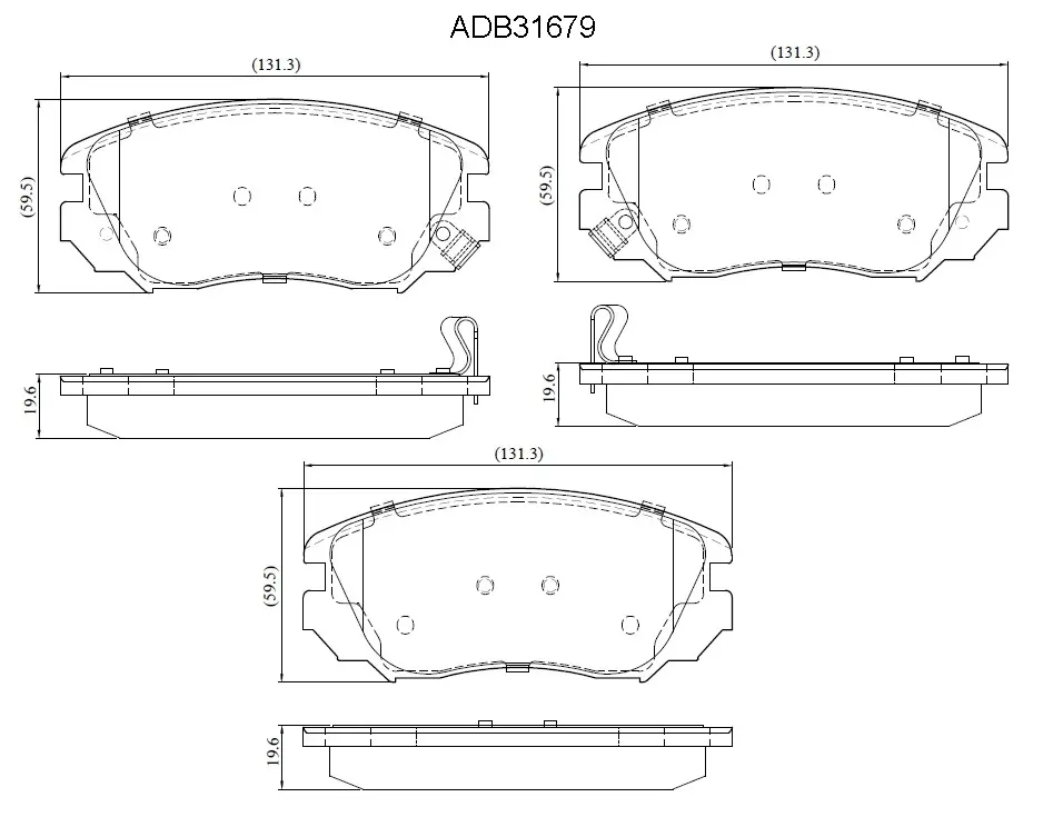 Тормозные колодки дисковые, комплект ALLIED NIPPON 1441279609 F7OH72 G ADB31679 изображение 0
