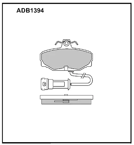 Тормозные колодки дисковые, комплект ALLIED NIPPON ADB1394 1441279626 D LCM7Z4