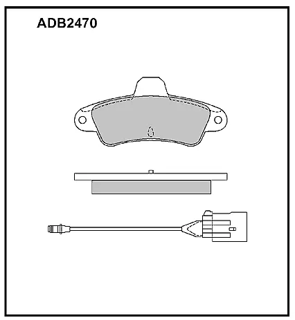 Тормозные колодки дисковые, комплект ALLIED NIPPON ADB2470 1441279669 A GSAWW