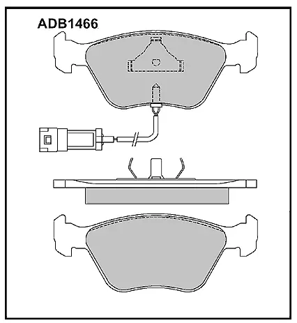Тормозные колодки дисковые, комплект ALLIED NIPPON ADB1466 1441279670 NVQKR 1