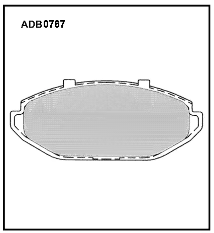 Тормозные колодки дисковые, комплект ALLIED NIPPON 1441279673 W0UO K2O ADB0767