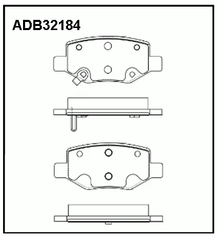 Тормозные колодки дисковые, комплект ALLIED NIPPON S3V2N E6 ADB32184 1441279686