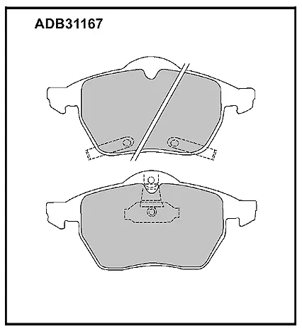 Тормозные колодки дисковые, комплект ALLIED NIPPON 1441279692 ADB31167 2GV FTW