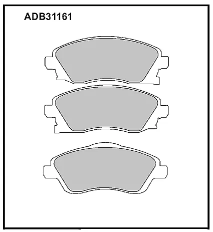 Тормозные колодки дисковые, комплект ALLIED NIPPON 1441279695 1 TAON ADB31161