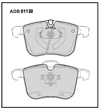 Тормозные колодки дисковые, комплект ALLIED NIPPON P BD9G ADB01138 1441279700