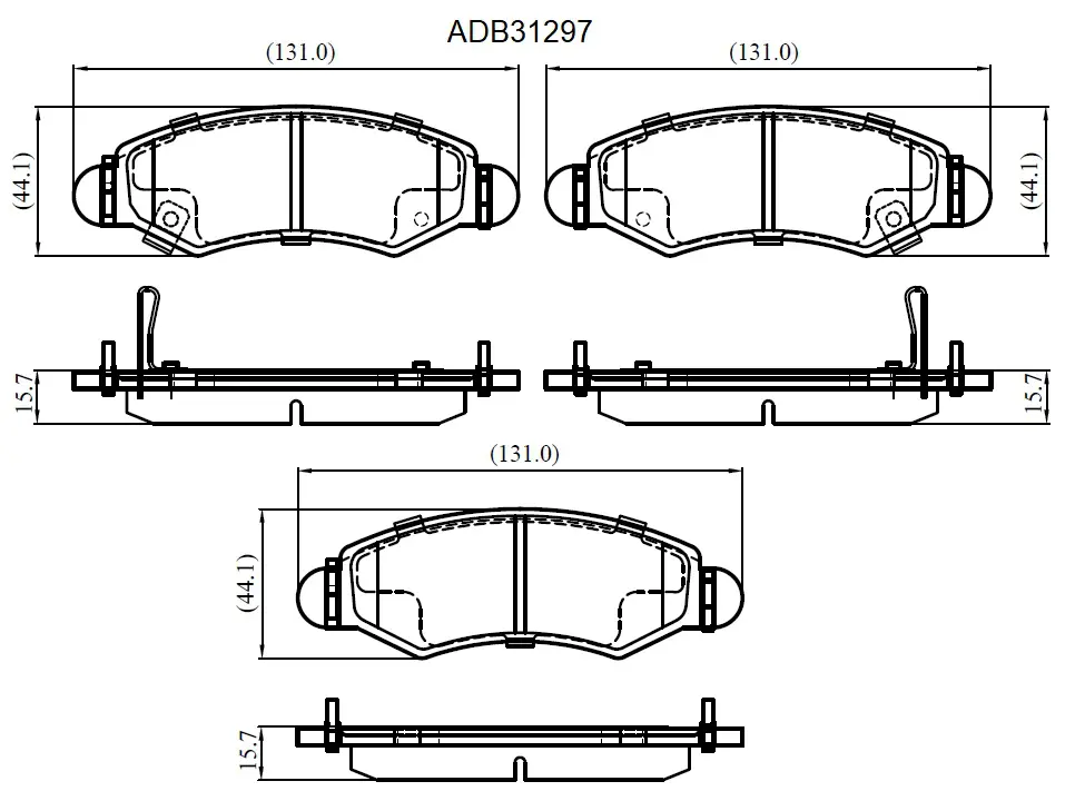 Тормозные колодки дисковые, комплект ALLIED NIPPON DZVS S 1441279732 ADB31297