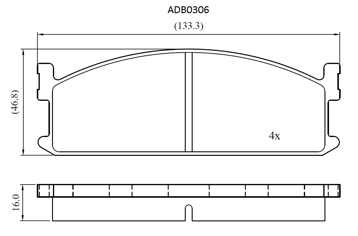 Тормозные колодки дисковые, комплект ALLIED NIPPON 9C HI1G 1441279742 ADB0306