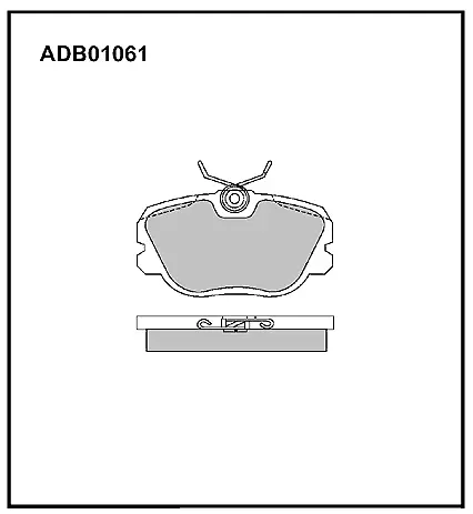 Тормозные колодки дисковые, комплект ALLIED NIPPON QOS0 Y ADB01061 1441279753