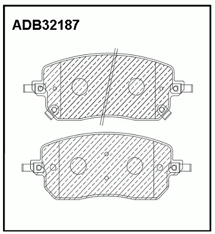 Тормозные колодки дисковые, комплект ALLIED NIPPON ADB32187 1441279759 GUP VU