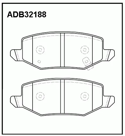 Тормозные колодки дисковые, комплект ALLIED NIPPON 1441279760 ADB32188 9MS4J FX