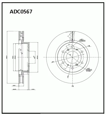 Тормозные колодки дисковые, комплект ALLIED NIPPON 1441279761 ADC0567 XZ MUJWI
