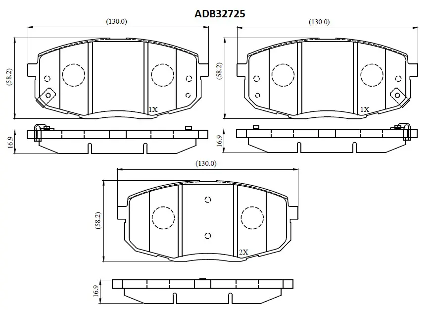 Тормозные колодки дисковые, комплект ALLIED NIPPON 4V SGB 1441279774 ADB32725