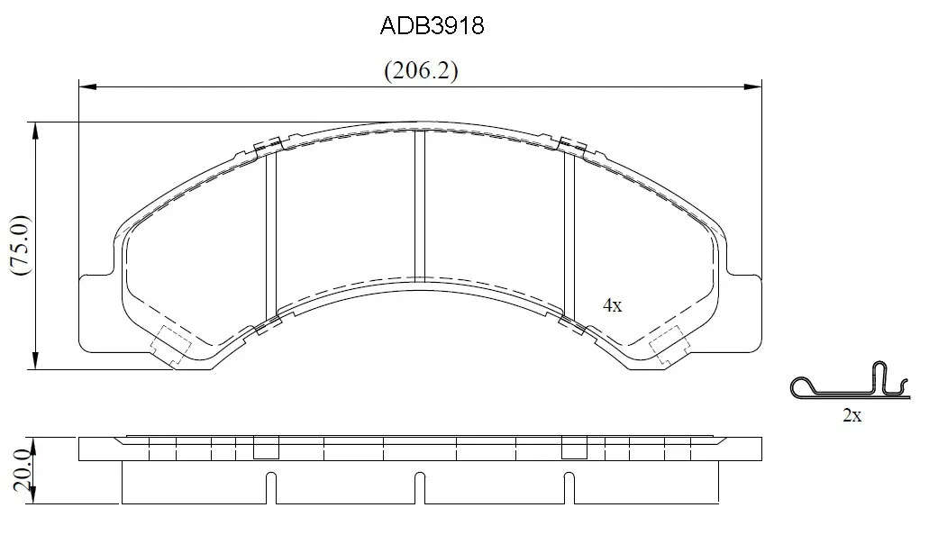 Тормозные колодки дисковые, комплект ALLIED NIPPON YGMO J 1441279779 ADB3918 изображение 0