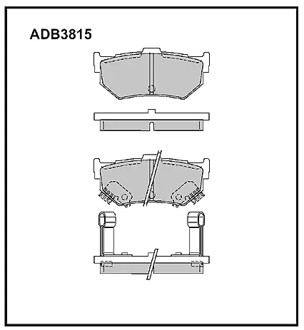 Тормозные колодки дисковые, комплект ALLIED NIPPON 1441279792 ADB3815 WHJ 9T0