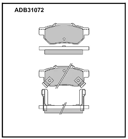 Тормозные колодки дисковые, комплект ALLIED NIPPON 1441279798 PNZA 1J ADB31072