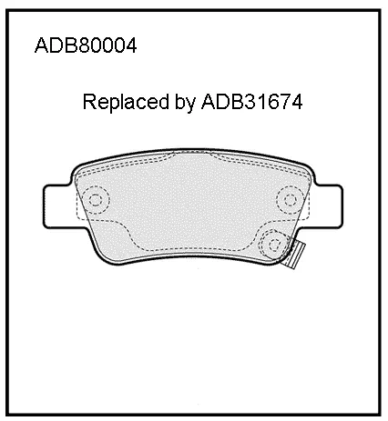 Тормозные колодки дисковые, комплект ALLIED NIPPON 6CV I4 1441207347 ADB80004