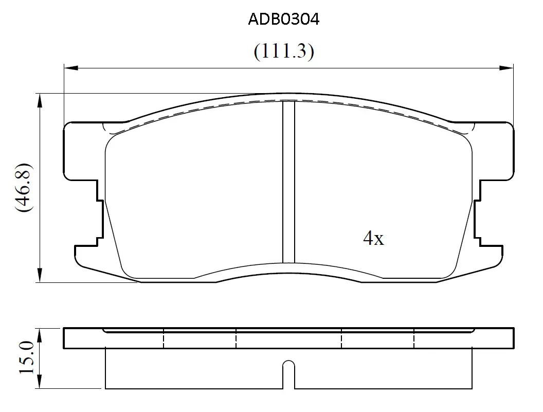 Тормозные колодки дисковые, комплект ALLIED NIPPON ADB0304 FE 2YSH 1441279806 изображение 0