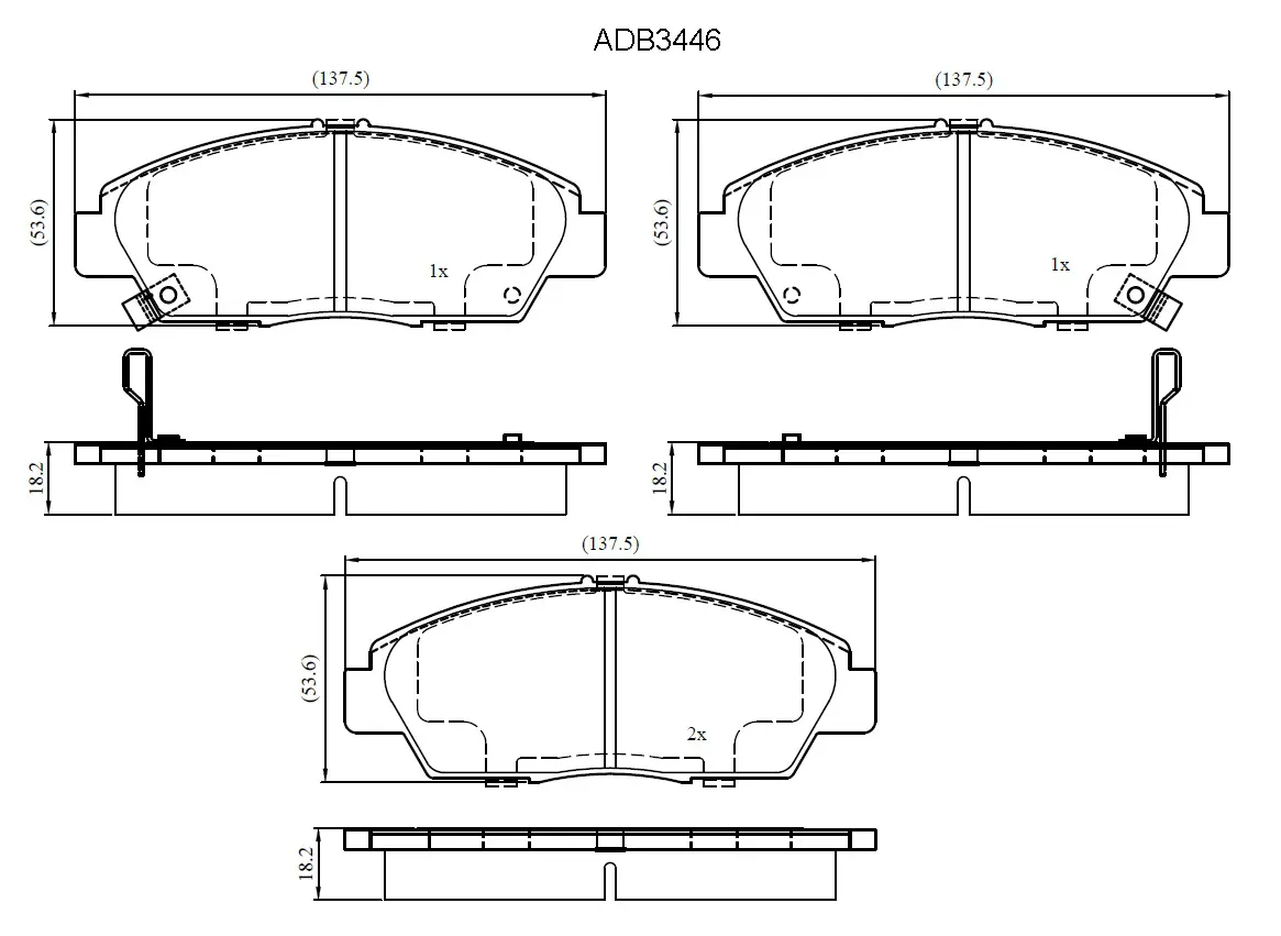 Тормозные колодки дисковые, комплект ALLIED NIPPON 6LJ M5 ADB3446 1441279811 изображение 0