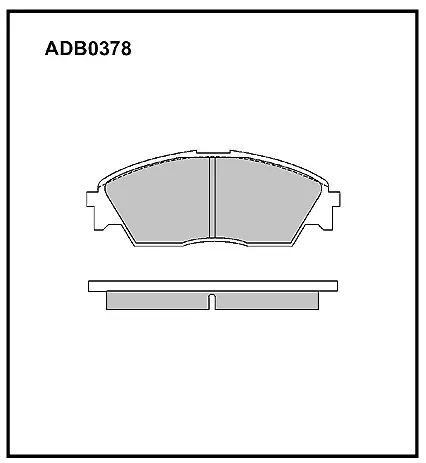 Тормозные колодки дисковые, комплект ALLIED NIPPON ADB0378 1441279823 HHL F8