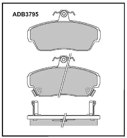 Тормозные колодки дисковые, комплект ALLIED NIPPON ADB3795 1441279828 UAOEJ O
