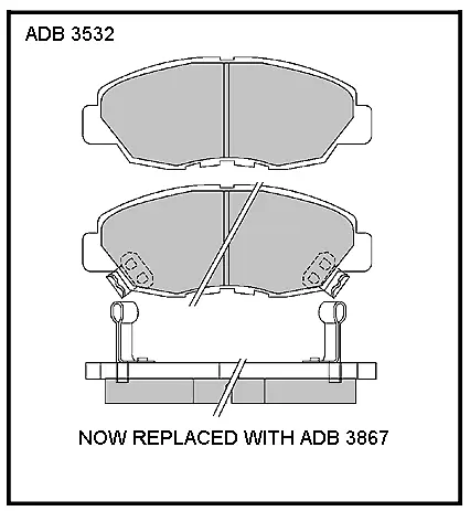 Тормозные колодки дисковые, комплект ALLIED NIPPON 1441279830 B48N 02D ADB3532