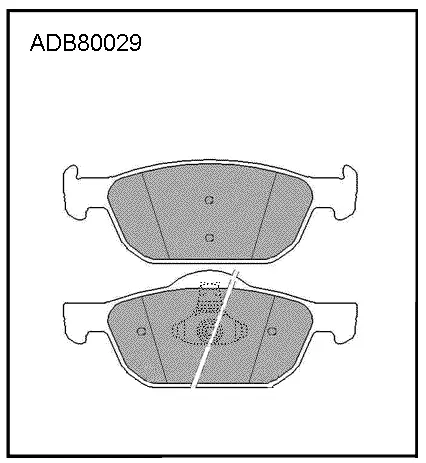 Тормозные колодки дисковые, комплект ALLIED NIPPON 1441279836 T8LO R0 ADB80029