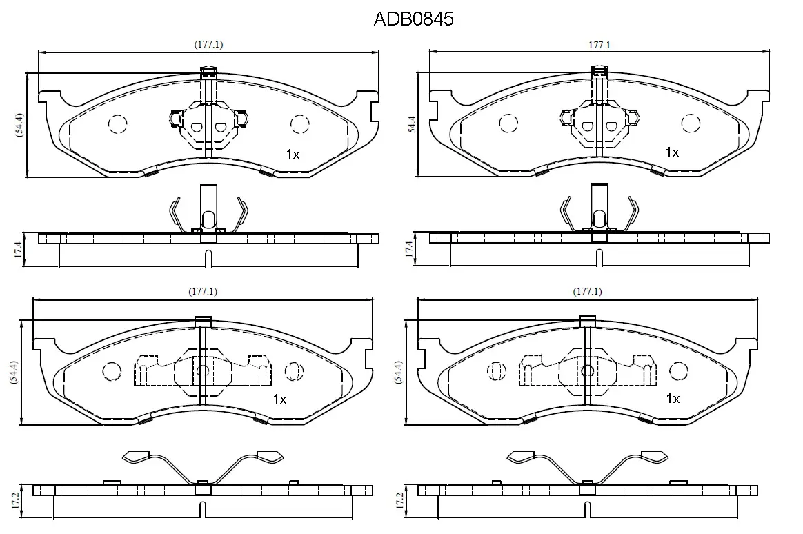 Тормозные колодки дисковые, комплект ALLIED NIPPON 1441279853 IGE38 JM ADB0845