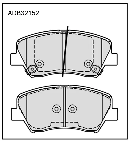 Тормозные колодки дисковые, комплект ALLIED NIPPON ADB32152 LG3B J 1420939799 изображение 0