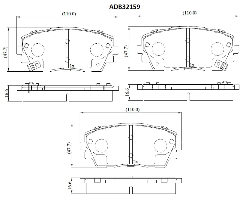 Тормозные колодки дисковые, комплект ALLIED NIPPON 1441279873 ADB32159 K FDHR1A изображение 0