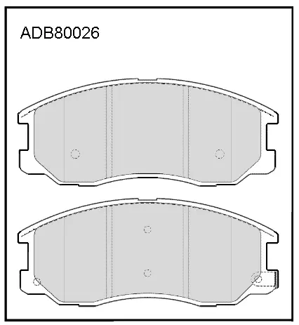 Тормозные колодки дисковые, комплект ALLIED NIPPON 1420938764 V KSUR ADB80026