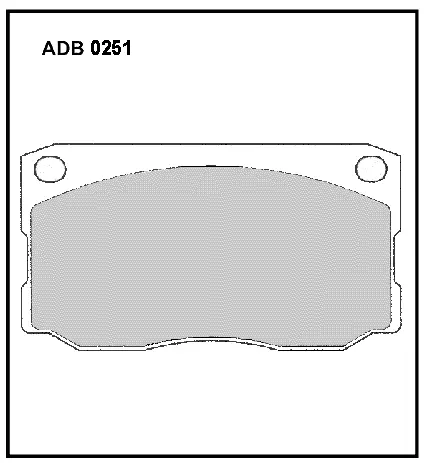 Тормозные колодки дисковые, комплект ALLIED NIPPON ADB0251 RXD 8Q8 1441279887