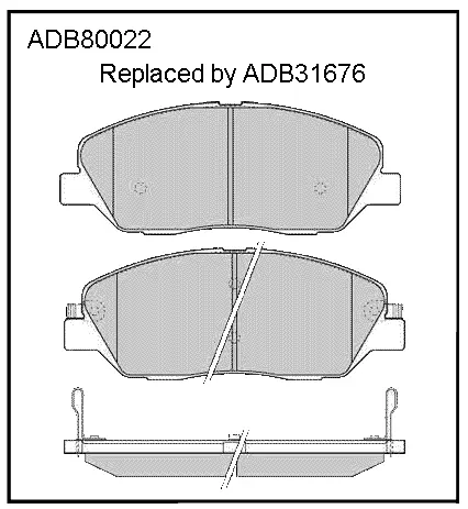 Тормозные колодки дисковые, комплект ALLIED NIPPON ADB80022 RXJ 9A 1420939132 изображение 0