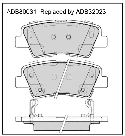 Тормозные колодки дисковые, комплект ALLIED NIPPON A4 3UE6X 1441279908 ADB80031